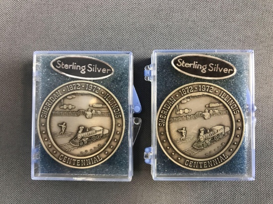 Sheridan Illinois Centennial Sterling Silver Coins