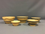 Group of 5 Stoneware Bowls