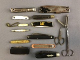 Group pocket knives, clippers, scissors