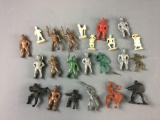Group of Vintage Hard Plastic Space Aliens and more