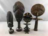 Group of 4 hand crafted African artwork figures