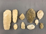 Group of Native American Arrowheads and more