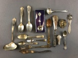 Group of silver plate and sterling items