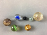 Group of 6 Vintage Marbles
