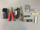 Group of Vintage Pocket Knives and more