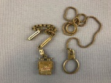 Pocket watch fob and chains