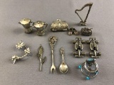 Group of Silver 800 pendants and collectible items
