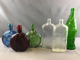 Group of 6 glass bottles