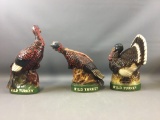 Group of 3 Limited Edition Wild Turkey Decanters