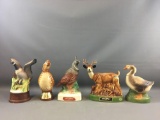 Group of 5 Vintage Decanters
