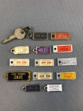 Vintage Disabled American Veterans license plate keychain tags