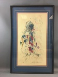 LeRoy Neiman Signed and Numbered pen and color Clown Art