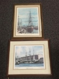 Group of 2 Signed and Numbered Limited Edition Ship Prints