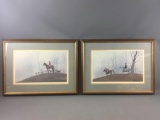 Group of 2 Signed Hunting Scenes Prints