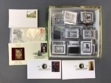 Group of Stamp collecting items