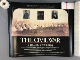 Civil war poster signed by Ken Burns, USPS press sheet signed by Mark Hess