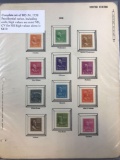 Complete set of 1938 presidential series