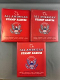 Group of 3 all American stamp albums