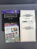 Group of stamp collecting albums and blank sheets