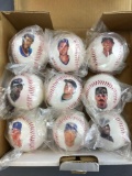 Group of 9 souvenir fotoball baseballs