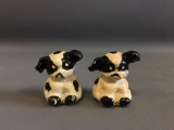 Group of 2 Cast-Iron Black and white Puppies