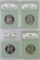 Lot of (4) Franklin Silver Half Dollar Proofs all (NTC) Certified.