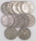 Lot of (12) Morgan Silver Dollars.