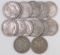 Lot of (15) 1892 S Morgan Silver Dollars.