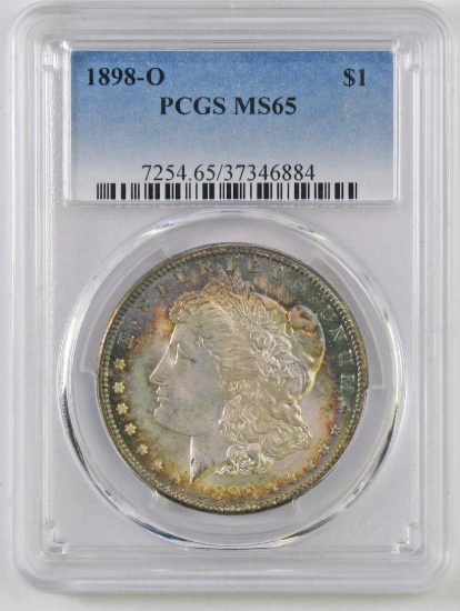 1898 O Morgan Silver Dollar (PCGS) MS65.