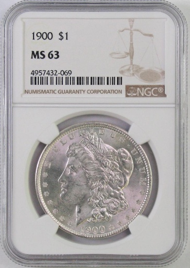 1900 P Morgan Silver Dollar (NGC) MS63.