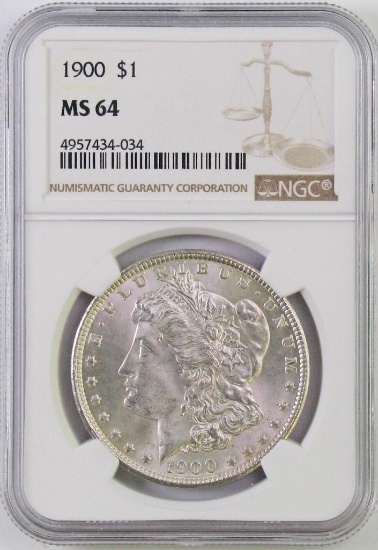 1900 P Morgan Silver Dollar (NGC) MS64.