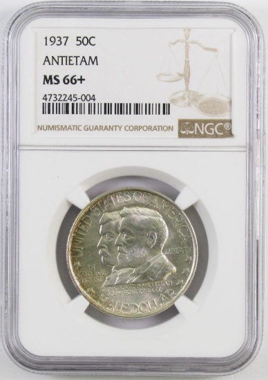 1937 Antietam Commemorative Silver Half Dollar (NGC) MS66+.
