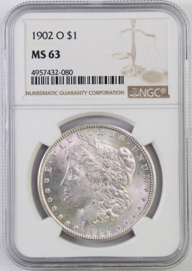 1902 O Morgan Silver Dollar (NGC) MS63.