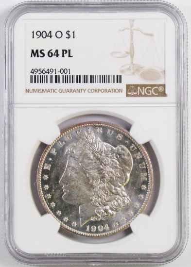 1904 O Morgan Silver Dollar (NGC) MS64PL.