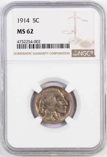 1914 P Buffalo Nickel (NGC) MS62.