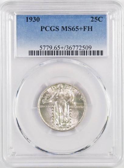 1930 P Standing Liberty Silver Quarter (PCGS) MS65FH.