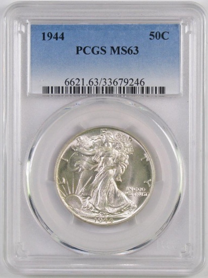 1944 P Walking Liberty Silver Half Dollar (PCGS) MS63.