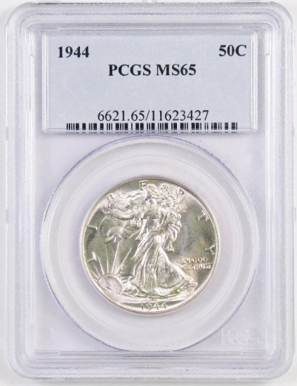 1944 P Walking Liberty Silver Half Dollar (PCGS) MS65.