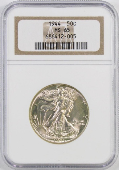 1944 P Walking Liberty Silver Half Dollar (NGC) MS65.