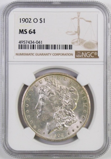 1902 O Morgan Silver Dollar (NGC) MS64.