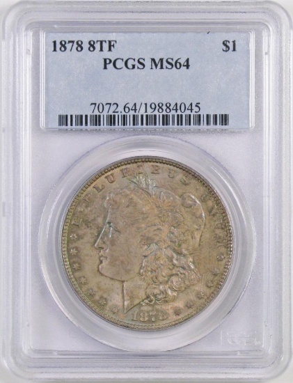 1878 P 8TF Morgan Silver Dollar (PCGS) MS64.