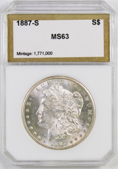 1887 S Morgan Silver Dollar (PCI) MS63.