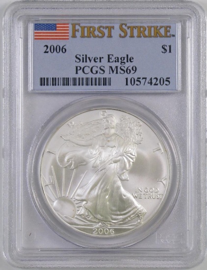 2006 P American Silver Eagle (PCGS) MS69.