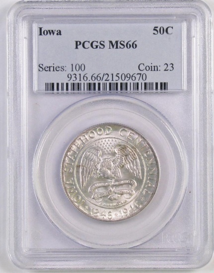 1946 Iowa Commemorative Silver Half Dollar (PCGS) MS66.