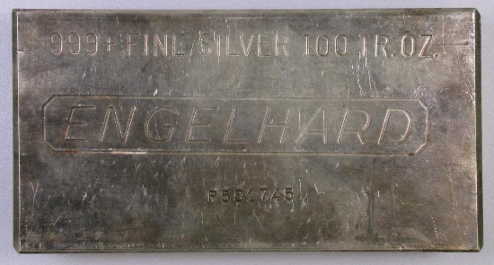 Engelhard .999 Fine Silver 100oz. Bar.