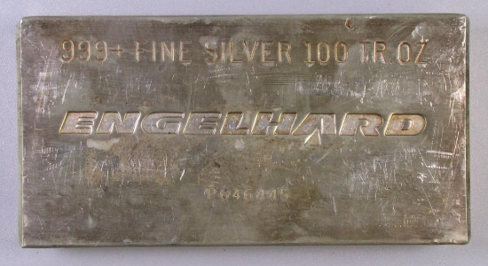 Engelhard .999 Fine Silver 100oz. Bar.