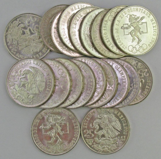 Lot of (20) Mexico ESTADOS UNIDOS MEXICANOS 25 Pesos.