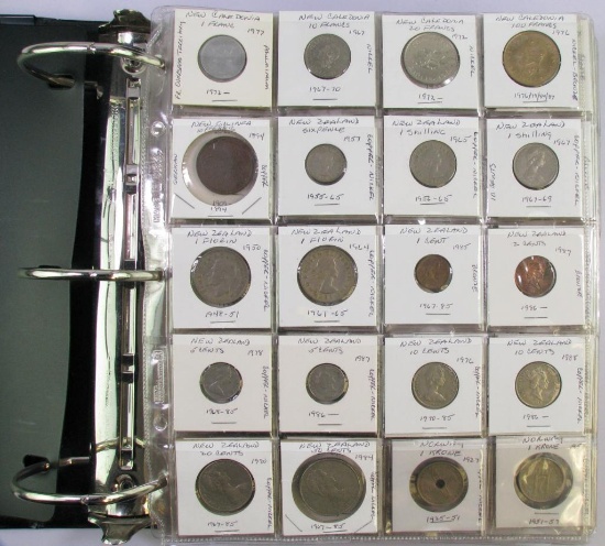 Large Album Full of Hundreds of Foreign Coins some Silver.