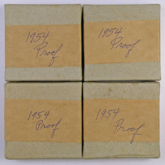 Lot of (4) 1954 U.S. Proof Box Sets (Sealed).