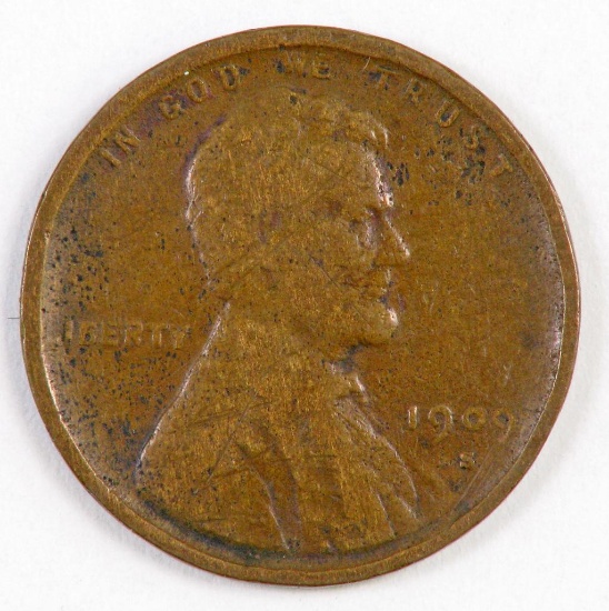 1909 S V.D.B. Lincoln Wheat Cent.